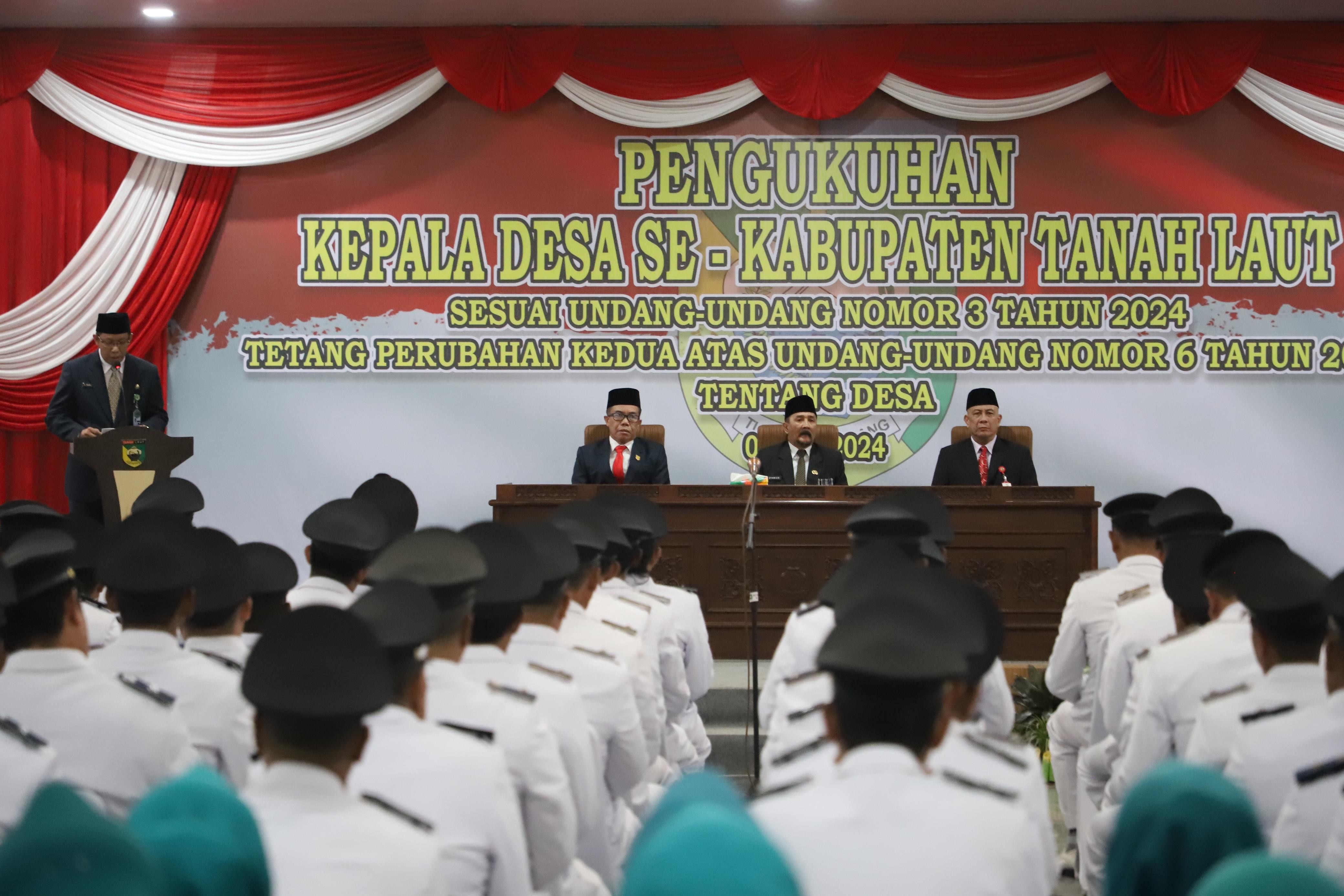 Pengukuhan Kepala Desa Lingkup Kabupaten Tanah Laut